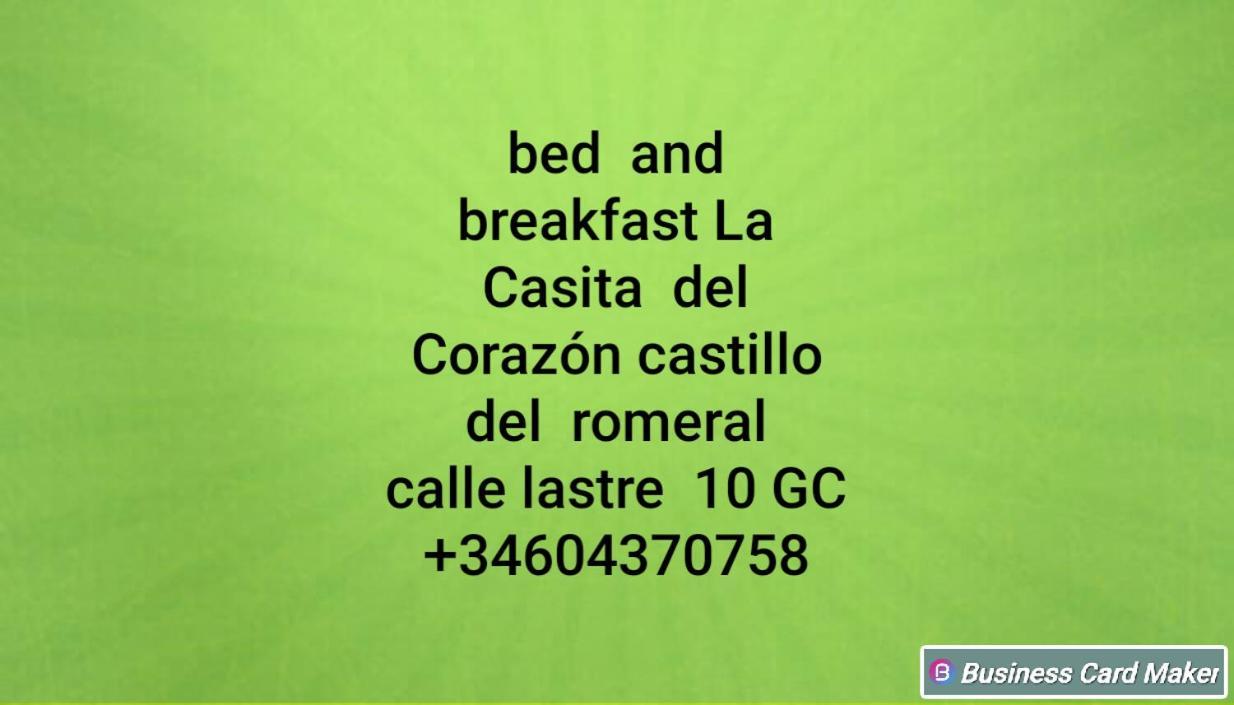 Bed and Breakfast La Casita Del Corazon Castillo del Romeral Exterior foto